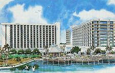 Nassau Bahamas Britannia Beach Hotel Artist Paradise Island Vtg Postcard E14 picture