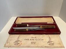 Lewis Rose & Co.Ltd, Real Stag Horn Cutlery Sheffield England Knives with Box picture