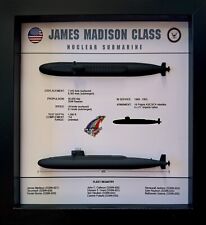 James Madison Class, Submarine Memorial Display Shadow Box, 9