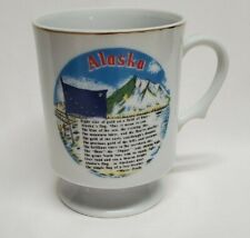 Alaska Footed Cup Souvenir State Coffee Mug State Flag Song Marie Drake picture