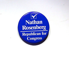 1986 NATHAN ROSENBERG REPUBLICAN FOR CONGRESS - VINTAGE ADVERTISING BUTTON PIN picture
