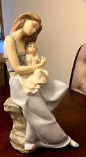 Lladro Nao My Little Girl 1297 Blonde Mother Holding Child  Figurine 15