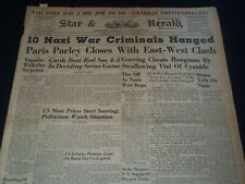 1946 OCTOBER 16 PANAMA STAR & HERALD NEWSPAPER - 10 NAZIS HANGED - NT 7535 picture