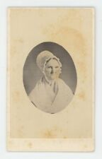 Antique CDV Circa 1860s Civil War Tax Revenue Stamp Older Woman Philadelphia, PA picture