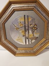 Lin-Art Ltd Ancient Japanese Art of Chokin - floral - Octagon Frame picture