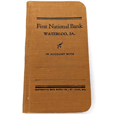 c1920s Waterloo Iowa First National Bank Pocket Mini Ledger Memo Book Notepad 3B picture
