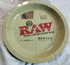 RAW  ROUND METAL Cigarette Rolling Tray 12” (LARGE) with CERTIFICATE picture