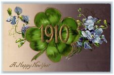 Thurston OR Postcard New Year Flowers Clover Winsch Back Embossed 1910 Antique picture