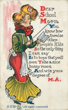1916 Artist impression Pretty Lady Dear school Marm You Postcard 22-11442 picture