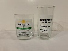 Two (2) Usher's Blended Scotch Whisky Glasses - Two Different Sizes picture