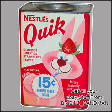 Fridge Fun Refrigerator Magnet NESTLE'S STRAWBERRY QUIK Can Retro Food Package picture