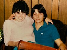 2E Photograph Cute Couple Handsome Man Pretty Woman Smiling 1980's  picture