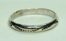 Navajo Ring Sterling Silver Band by Ida McCrae Native American Artist Size 5 picture
