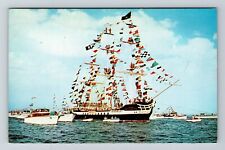 Tampa FL- Florida, Pirate Ship During Gasparilla Invasion, Vintage Postcard picture