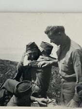 (AmA) FOUND PHOTO Photograph Embracing Affectionate Military Men Gay Interest  picture