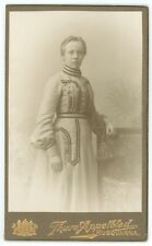 CIRCA 1904 CDV Swedish Woman Beautiful Dress Thure Appelblad Husqvarna Sweden picture