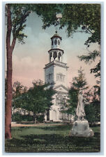 c1910 First Church Proposed Dewey Monument Bennington VT Handcolored Postcard picture