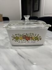 RARE FIND VINTAGE CORNING WARE LE PERSIL LA  SAUGE P-4-B WITH LID, 7 x 5-1/2 x 3 picture