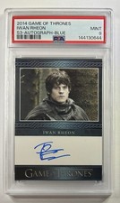 2014 GAME OF THRONES SEASON 3 BLUE AUTOGRAPH IWAN RHEON AUTO PSA 9 MINT picture