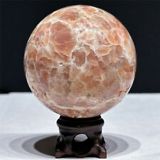 67.5MM 0.92LB Natural Pink Agate Sphere Ball Quartz Crystal Healing Reiki+Stand picture