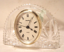 Vintage Staiger Mantle Clock with Cut Crystal Case and Quartz Movement Germany picture