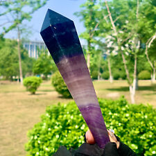 304G Natural colour Fluorite Crystal obelisk crystal wand reiki healing picture