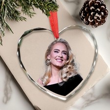Adele Christmas Ornament, Celebrity Fan Holiday Gift, Acrylic or Glass picture