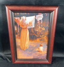 Vtg 2003 Nelson Woodcraft Print POLISH MADONNA Wall Art Handcrafted Made in USA picture