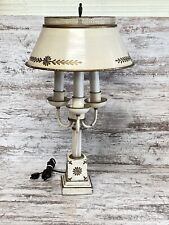 Vintage Tole Painted Desk Lamp Beige MCM picture