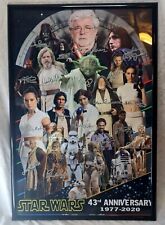Star Wars Signature Poster Rare 43rd Anniversary 25x27 Poster Frame Never Hung picture