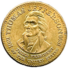 Thomas Jefferson Vintage Metal Token President Collectible Coin Tokens Coins picture