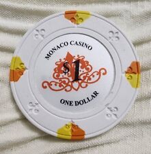 monaco casino chips $1 Dollar Brand New Never Used High Quality Quantity 47 picture