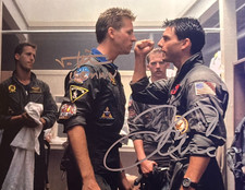 TOP GUN Signed (Tom Cruise, Val Kilmer) 8x10