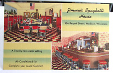 1930s-40s Madison Wisconsin, Wi.,  postcard advertising Jimmie's Spaghetti House picture