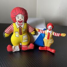 Vintage 1984 McDonald's Ronald McDonald Plush Doll And 1995 Toy picture