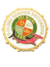 FBI Miami 9-11 Emergency Response Team Pink Challenge Coin Federal Bureau 305 3d picture