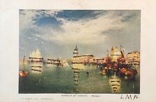 1906 Artist Picture Postcard ~ Harbor In Venice, Italy ~ V.O. Hammon. #-4726 picture