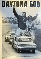 1965 Daytona 500 Auto Race Fred Lorenzen illustrated picture