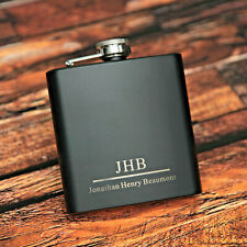 Hip Flask Personalised Monogram & Name - Birthday Xmas Wedding Stag Party picture