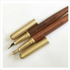 Personalized Ebony wood pen, Brass pen, fountain Ink pen- Christmas gift for men picture