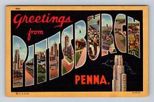 Pittsburgh PA-Pennsylvania, General LARGE LETTER GREETING, Vintage Postcard picture