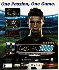 2008 PES 2008 Pro Evolution Soccer Video Game Vintage Print Ad Cristiano Ronaldo picture