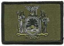 Hook Fastener Compatible Patch State of New York Olive Drab 3x2