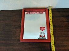 VTG Tom Wilson's ZIGGY Cartoon Mirror MOTHER'S DAY MOM OF THE YEAR RED FRAME picture