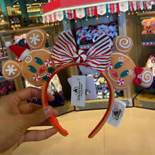Minnie Ears Bow Disneyland 2021 Christmas Gingerbread Disney Parks Headband US picture