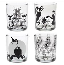 Disney Skeleton Dance Glass Set Silly Symphony Halloween 2022 Mickey Mouse NEW picture