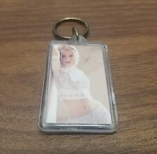 Vtg Keychain Christina Aguilera Key Ring Acrylic Fob Y2K Pop Music Artist 1999 picture