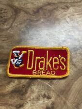 Drake’s Bakery Bread Cakes Patch Sew On Rare 3” Vtg Uniform 70s Logo picture