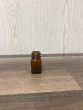 Small Vintage Amber Colored Glass Jar  picture