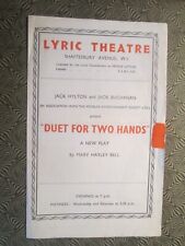 Duet For Two Hands- 1946 Lyric Theatre Programme - John Mills picture